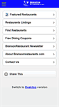Mobile Screenshot of m.bransonrestaurants.com
